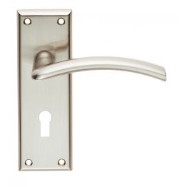 Serozzetta Trenta Lever On Lock Backplate - Satin Nickel