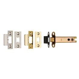 Heavy Sprung Tubular Latch 102mm - Electro Brassed/Satin Stainless Steel