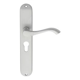 Andros Lever On Euro Lock Long Backplate - Satin Chrome