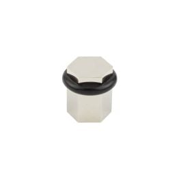 Burlington Hexagonal Floor Mounted Doorstops Polished Nickel - By Frelan Hardware - BUR965PN