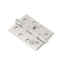 Polished SS 4" Ball Bearing Butt Hinge (pair)