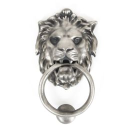 Antique Pewter Lion Head Knocker