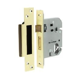 Jedo Oval Profile Sashlocks 76mm Polished Brass - By Frelan Hardware - JL1053PB