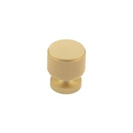 Piccadilly Knurled Cupboard Knobs Satin Brass - By Frelan Hardware - BUR400SB