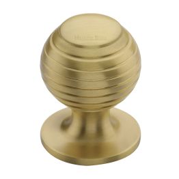Heritage Brass Cabinet Knob Beehive Design 38mm Satin Brass finish