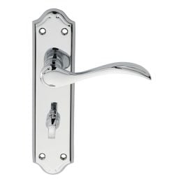 Madrid Lever On Wc Backplate - Polished Chrome