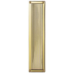 Queen Anne Finger Plate - Polished Brass