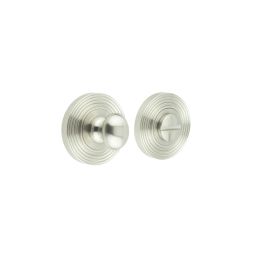 Burlington Turns & Releases Inner 1 Reeded Rose Satin Nickel - By Frelan Hardware - BUR-80SN-53SN