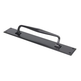 Aged Bronze 425mm Art Deco Pull Handle on Backplate