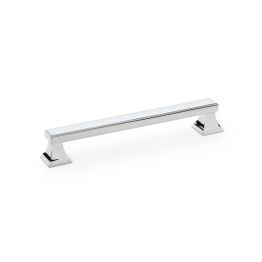 Alexander & Wilks - Jesper Square Cabinet Pull Handle - Polished Chrome - Centres 160mm