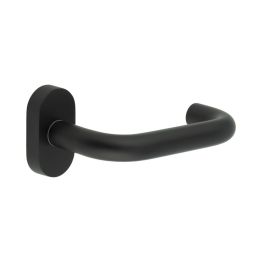 CR-106 Black Multi Point Oval Rose Door Handle - By Frelan Hardware - CR-106C4MB