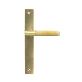 Satin Brass Brompton Slimline Lever Espag. Latch Set
