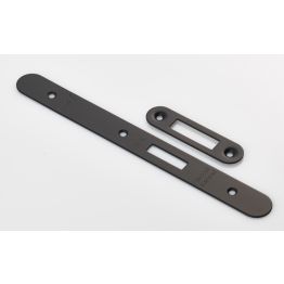 Forend Strike And Fixing Pack To Suit Din Euro Deadlock (Security) Radius  - Matt Black