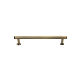 Heritage Brass Cabinet Pull Hexagon Design with 16mm Rose 96mm CTC Antique Brass finish