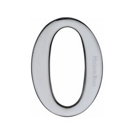 Heritage Brass Numeral 0 Self Adhesive 51mm (2") Polished Chrome finish