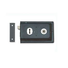 Reversible Rim Lock 152x102mm Black - By Frelan Hardware - JL189BL