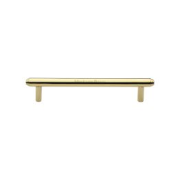 Heritage Brass Cabinet Pull Stepped Design 128mm CTC Polished Brass finish