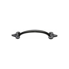 Black Iron Rustic Cabinet Pull Fleur-de-lys Design 152mm