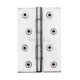 Heritage Brass Hinge Brass with Phosphor Washers 4" x 2 5/8" Satin Chrome finish