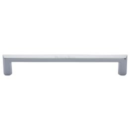 Heritage Brass Cabinet Pull Hex Profile Design 254mm CTC Polished Chrome Finish