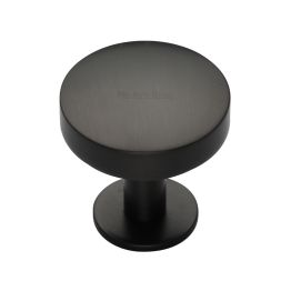 Heritage Brass Cabinet Knob Domed Disc Design with Rose 32mm Matt Bronze finish