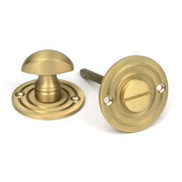 Satin Brass Round Bathroom Thumbturn