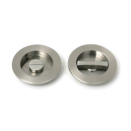 Satin Marine SS (316) 75mm Plain Round Pull - Privacy Set