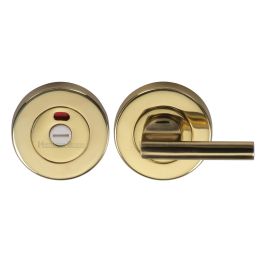 Heritage Brass Indicator Turn & Release for Bathroom Doors Polished Brass finish