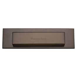Heritage Brass Gravity Letterplate Matt Bronze finish