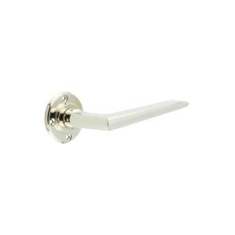 Mayfair Door Handle with No Rose Polished Nickel - By Frelan Hardware - BUR10PN