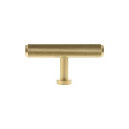 Millhouse Brass Battersea Linear T-Bar Cabinet Knob Handle - Satin Brass