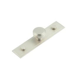 Cropley Cupboard Knobs 30mm Stepped Backplate Satin Nickel - By Frelan Hardware - HOX-1030SN-6090SN