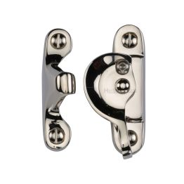 Heritage Brass Fitch Pattern Sash Fastener Lockable Polished Nickel Finish