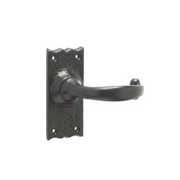 Regal Suite Door Handle Short Latchplate Black - By Frelan Hardware - JAB2