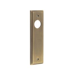 Burlington II Lever Plate Choices Latch Antique Brass - By Frelan Hardware - BUR450AB