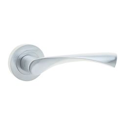Comet Door Handle on Rose Satin Chrome - By Frelan Hardware - JV845SC