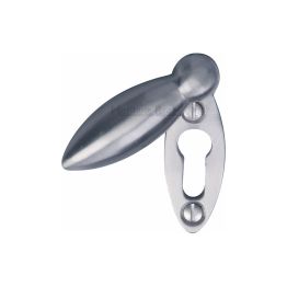 Heritage Brass Covered Keyhole Oval Satin Chrome finish