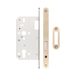 72mm Antique Brass Din Euro Deadlock Radiused 60mm Backset - By Frelan Hardware - JL-DD60RAB