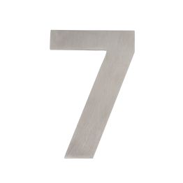 150mm Numerals SSS Finish 150mm Satin Stainless Steel No. 7 - By Frelan Hardware - JNSS-7