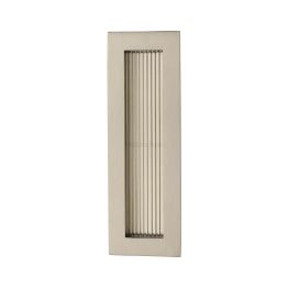 Reeded  Rectangular Flush Pull 175 x 58mm Satin Nickel finish