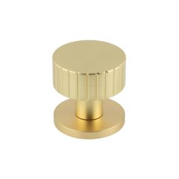 Cog Satin Brass Mortice Knob - By Frelan Hardware - JV803SB