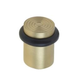 Burlington Reeded Door Stops Satin Brass - By Frelan Hardware - BUR963SB