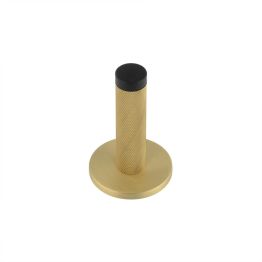 Burlington Knurled Wall Mounted Doorstops Plain Rose Satin Brass - By Frelan Hardware - BUR-968SB-971SB