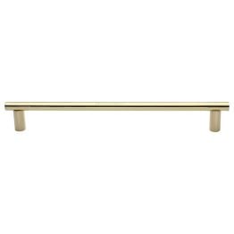 Heritage Brass Door Pull Handle Round Bar Design 489mm Polished Brass Finish