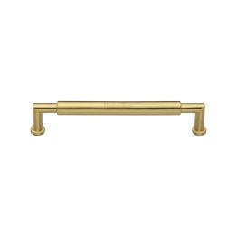 Heritage Brass Cabinet Pull Bauhaus Round Design 101mm CTC Satin Brass Finish