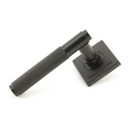 Aged Bronze Brompton Lever on Rose Set (Square)