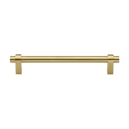 Heritage Brass Cabinet Pull Industrial Design 192mm CTC Satin Brass Finish