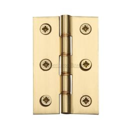 Heritage Brass Hinge Brass with Phosphor Washers 3" x 2" Polished Brass finish