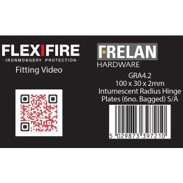 Intumescent Kits for 102mm Radiused Hinges Pack of Six 2mm 60 Minute - By Frelan Hardware - GRA4.2