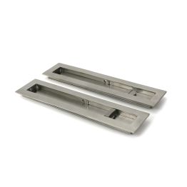 Satin Marine SS (316) 250mm Plain Rectangular Pull - Privacy Set